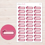 F-2124 planner sticker sheet with enlarged sticker detail