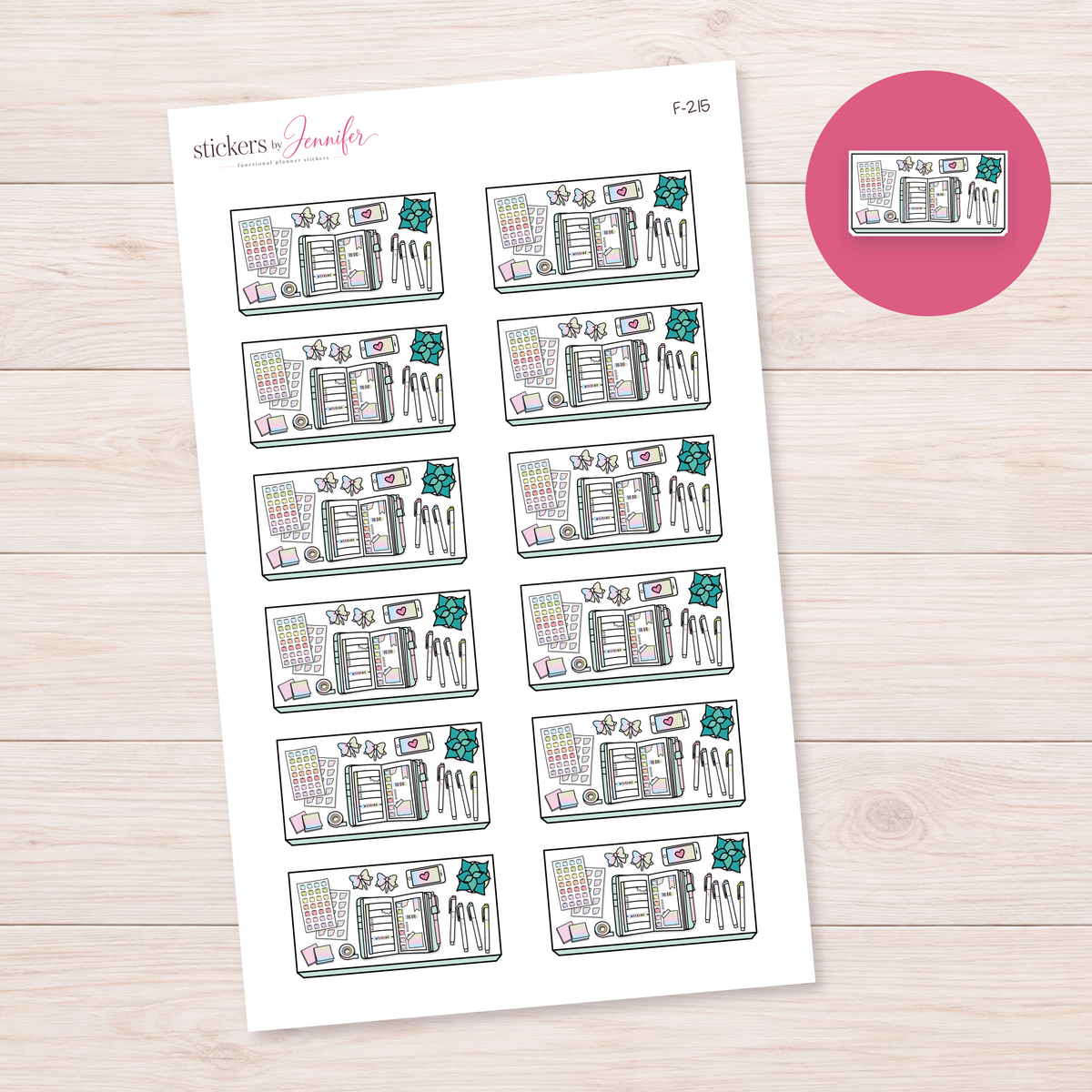 Mint Planner Supplies Planner Stickers | F-215