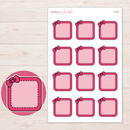 F-2163 planner sticker sheet with enlarged sticker detail