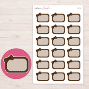 F-2191 planner sticker sheet with enlarged sticker detail