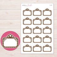 F-2193 planner sticker sheet with enlarged sticker detail