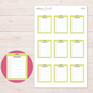 F-2273 planner sticker sheet with enlarged sticker detail