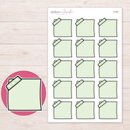 F-2281 planner sticker sheet with enlarged sticker detail