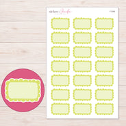 F-2290 planner sticker sheet with enlarged sticker detail