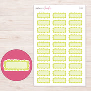 F-2297 planner sticker sheet with enlarged sticker detail