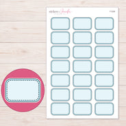 F-2326 planner sticker sheet with enlarged sticker detail