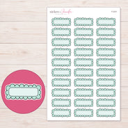 F-2331 planner sticker sheet with enlarged sticker detail