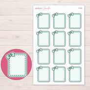 F-2335 planner sticker sheet with enlarged sticker detail