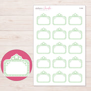 F-2340 planner sticker sheet with enlarged sticker detail