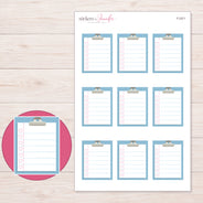 F-2371 planner sticker sheet with enlarged sticker detail