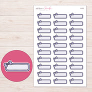F-2373 planner sticker sheet with enlarged sticker detail