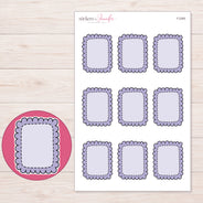 F-2383 planner sticker sheet with enlarged sticker detail
