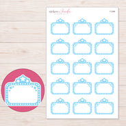 F-2389 planner sticker sheet with enlarged sticker detail