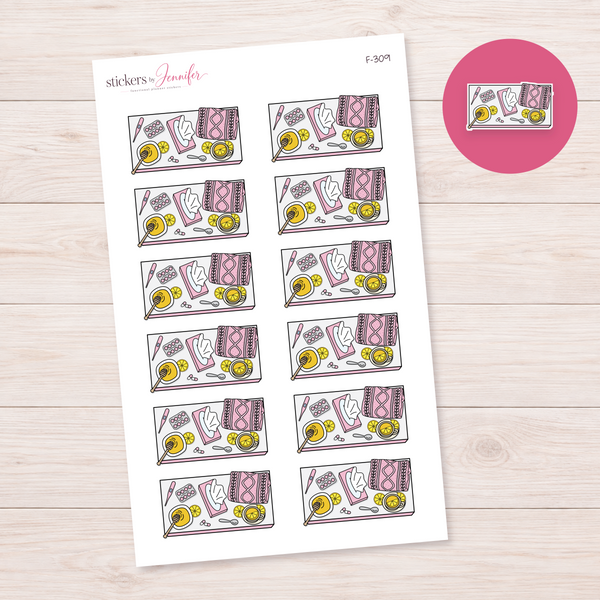 Pale Pink Self-Care Supplies Planner Stickers | F-309