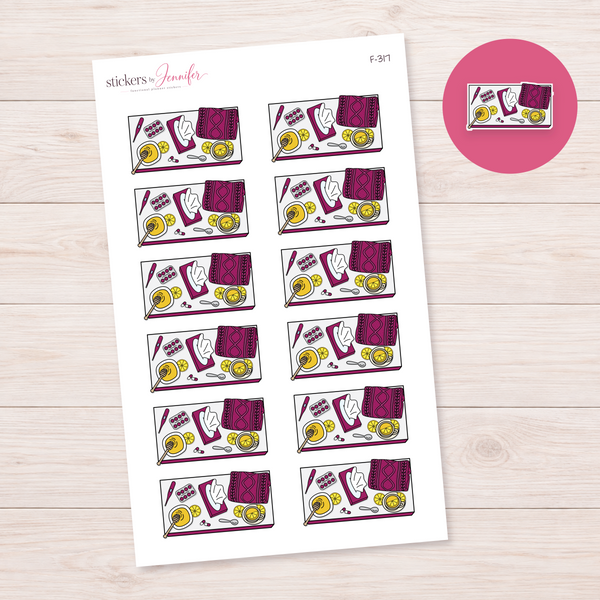 Berry Sick-Day Supplies Planner Stickers | F-317