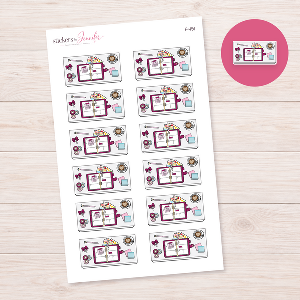 Berry Weekly Planning Desk Planner Stickers | F-451