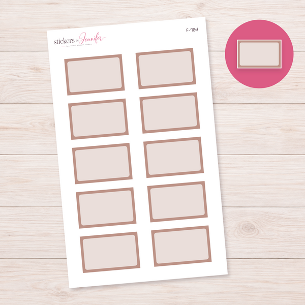 Dusty Rose Framed Planner Box Planner Stickers | F-784