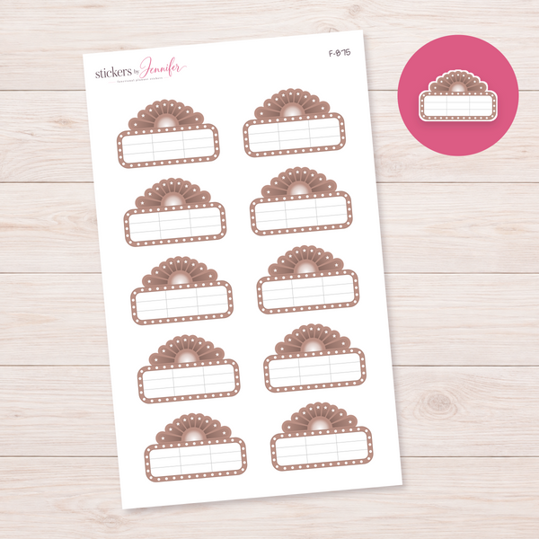 Dusty Rose Marquee Planner Label Planner Stickers | F-875
