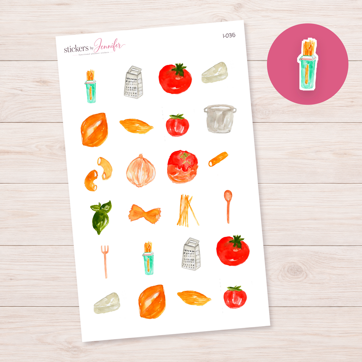 Pencils in Teal Holder Planner Stickers | I-035
