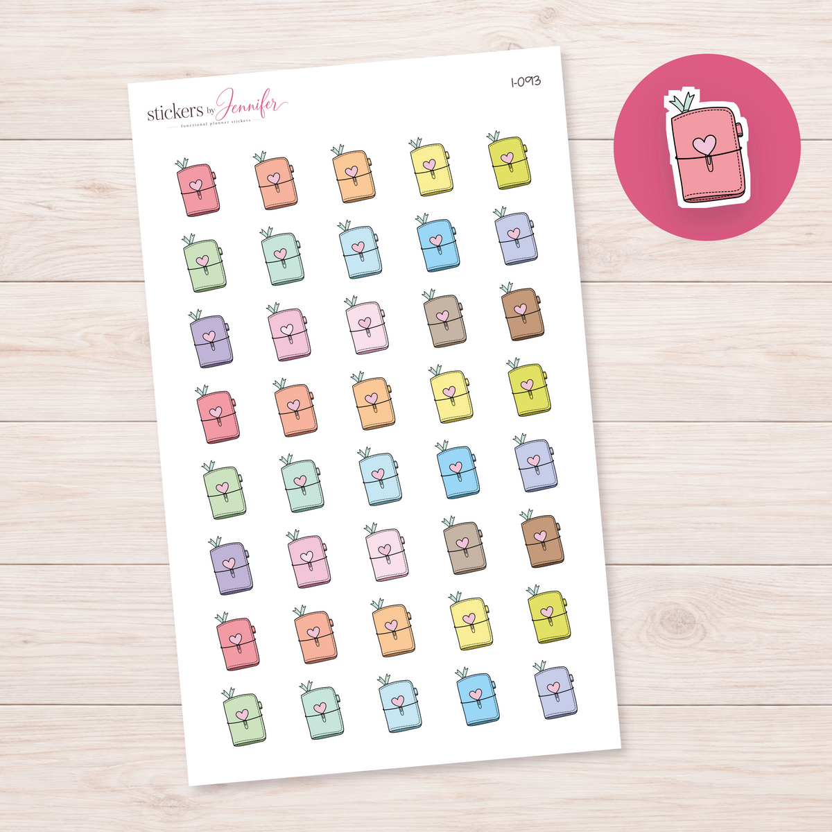 Pink Heart Planner Planner Stickers | I-093