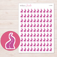Pink Winding Road Planner Stickers | I-10145 — 5 × 7 inch sheet and enlarged sticker detail