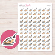 Peach Clothes Iron Planner Stickers | I-10273 — 5 × 7 inch sheet and enlarged sticker detail