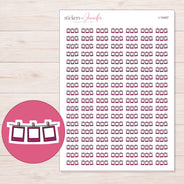 Hanging Photo Frames Planner Stickers | I-10407 — 5 × 7 inch sheet and enlarged sticker detail