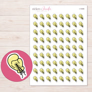 I-10480 planner sticker sheet with enlarged sticker detail