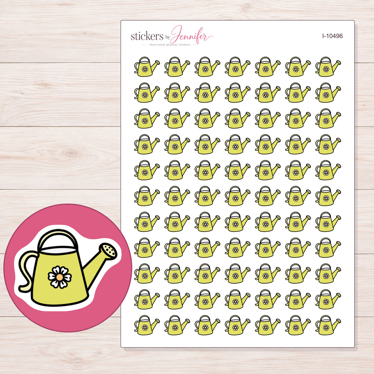 I-10496 planner sticker sheet with enlarged sticker detail