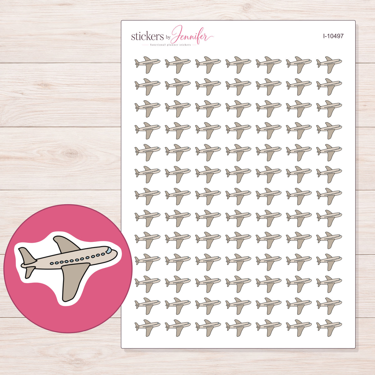 I-10497 planner sticker sheet with enlarged sticker detail