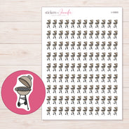 I-10503 planner sticker sheet with enlarged sticker detail