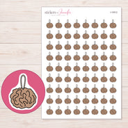 I-10512 planner sticker sheet with enlarged sticker detail