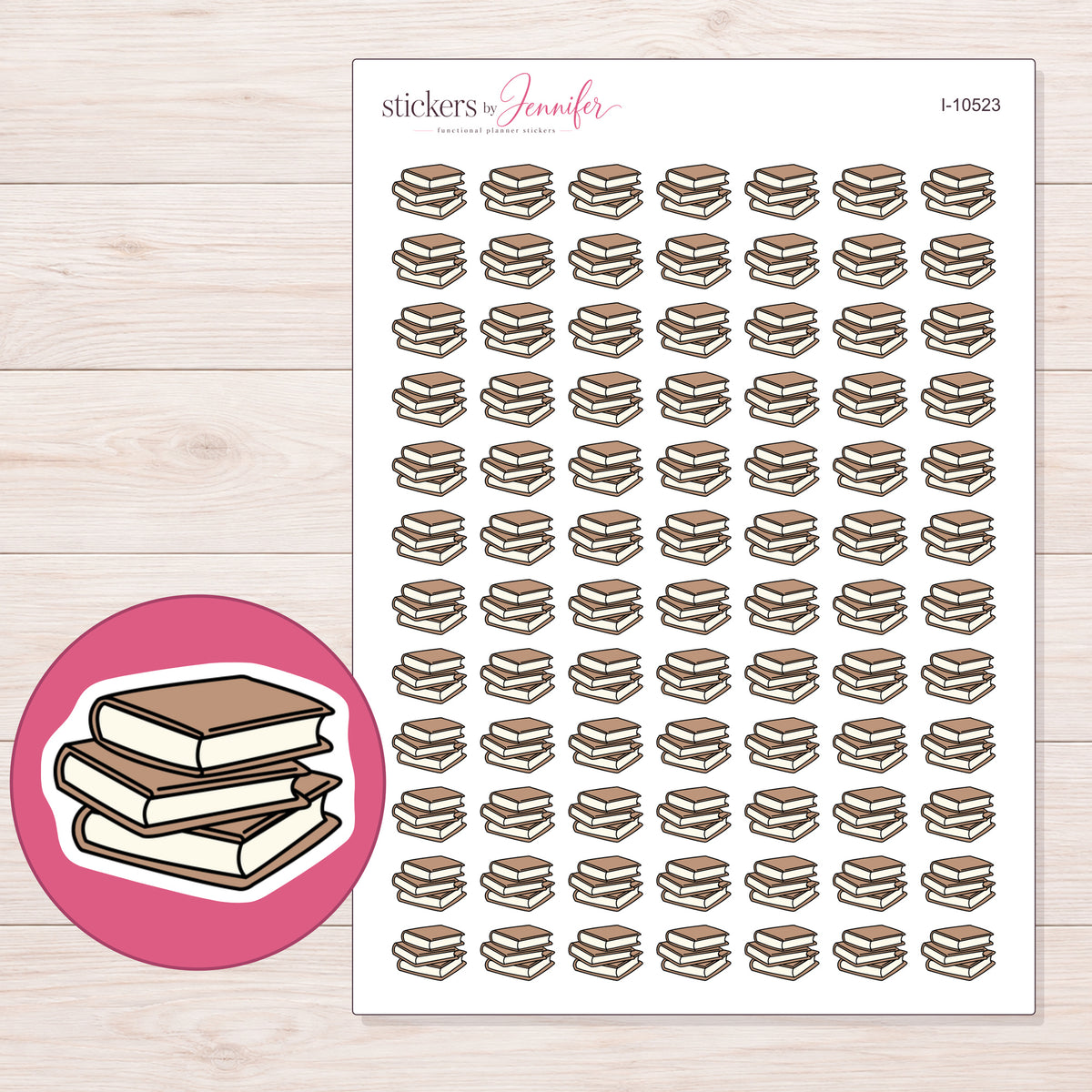 I-10523 planner sticker sheet with enlarged sticker detail