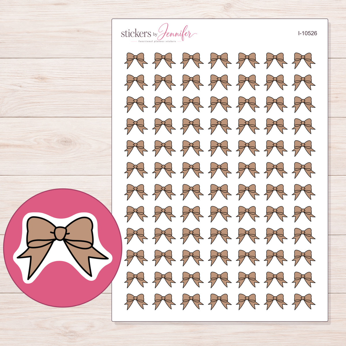 I-10526 planner sticker sheet with enlarged sticker detail