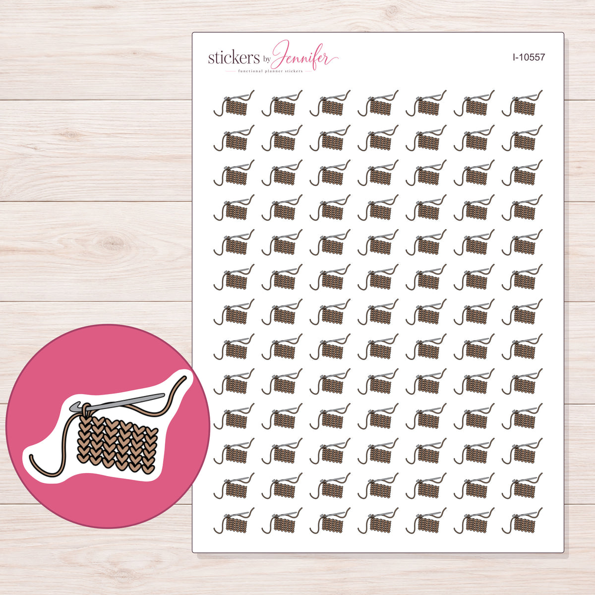 I-10557 planner sticker sheet with enlarged sticker detail