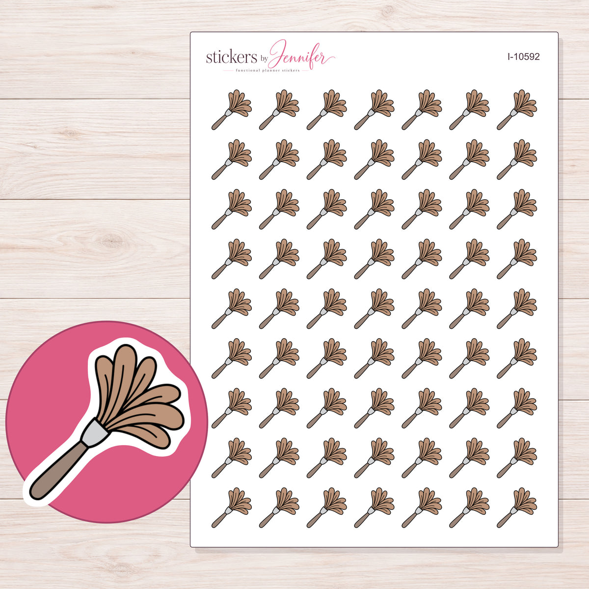 I-10592 planner sticker sheet with enlarged sticker detail
