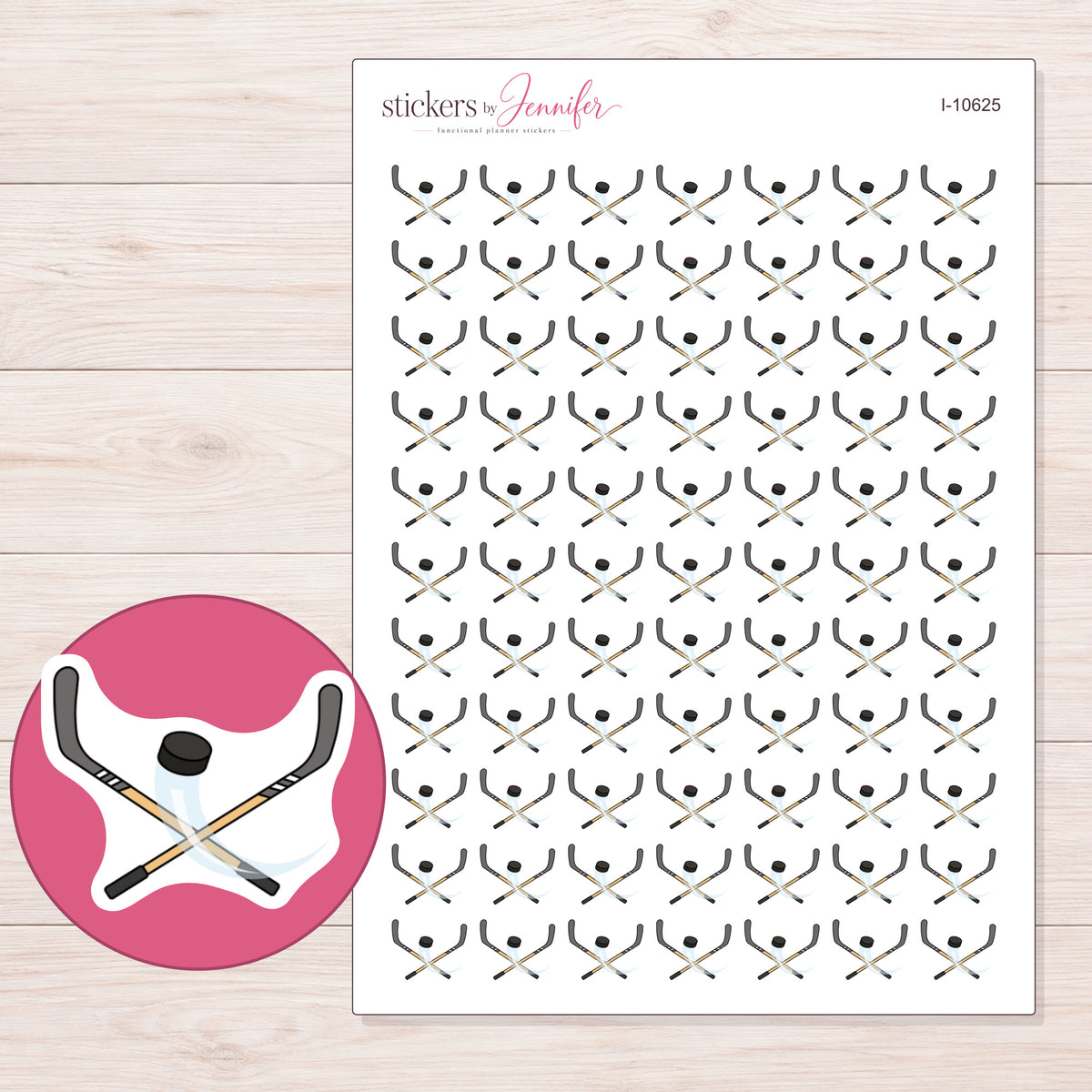 I-10625 planner sticker sheet with enlarged sticker detail
