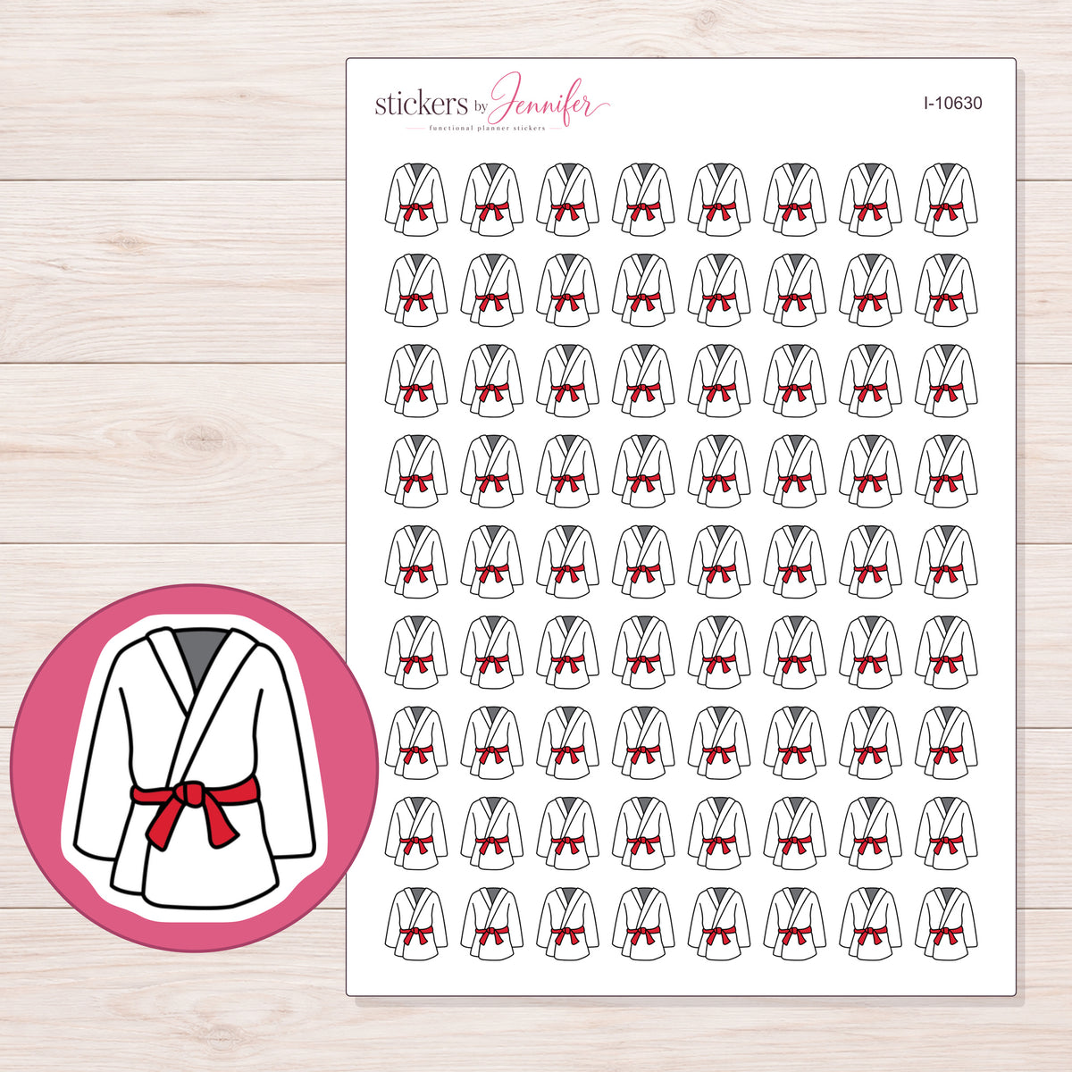I-10630 planner sticker sheet with enlarged sticker detail