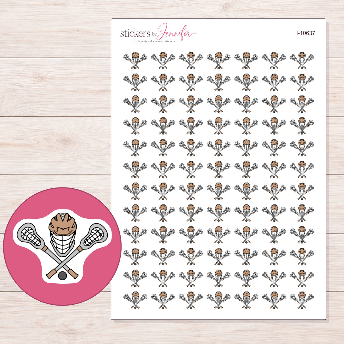 I-10637 planner sticker sheet with enlarged sticker detail