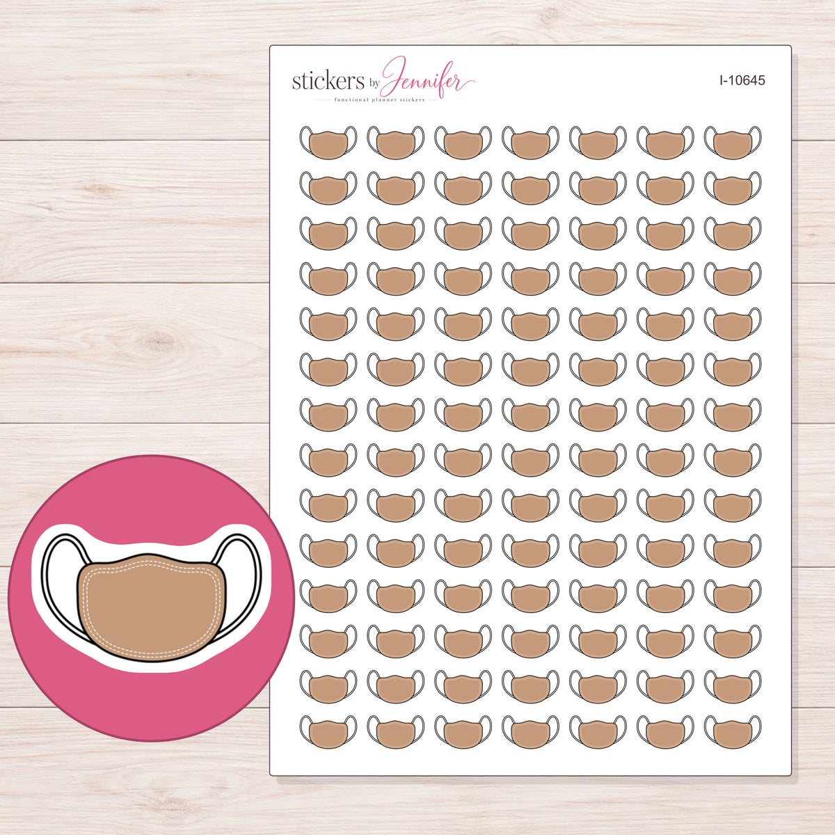 I-10645 planner sticker sheet with enlarged sticker detail