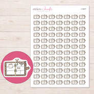 I-10677 planner sticker sheet with enlarged sticker detail