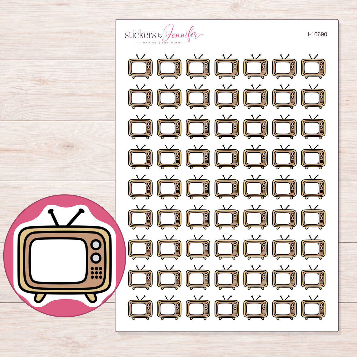 I-10690 planner sticker sheet with enlarged sticker detail