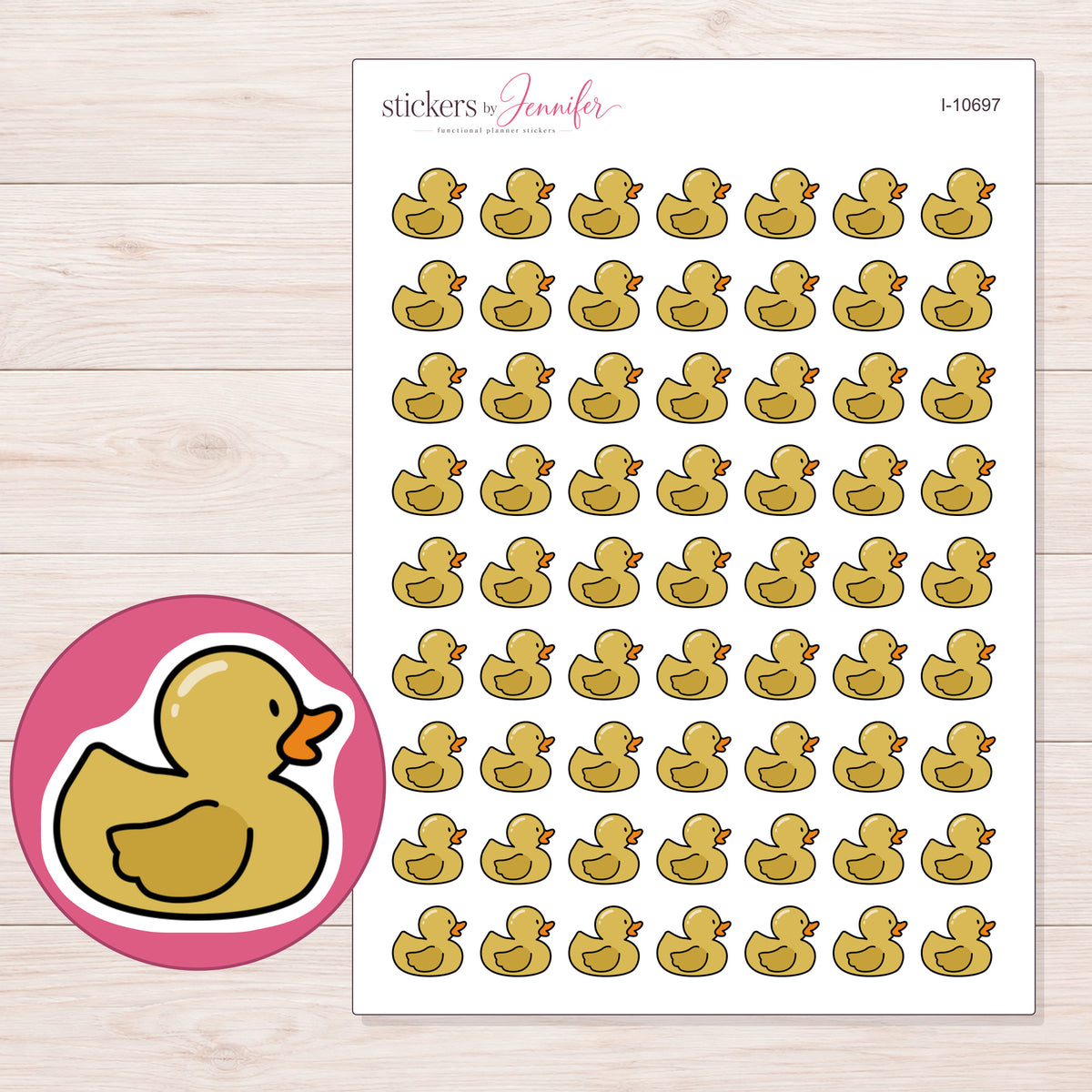 I-10697 planner sticker sheet with enlarged sticker detail