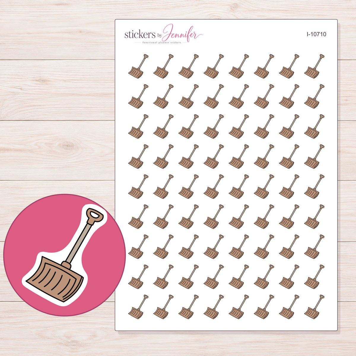 I-10710 planner sticker sheet with enlarged sticker detail