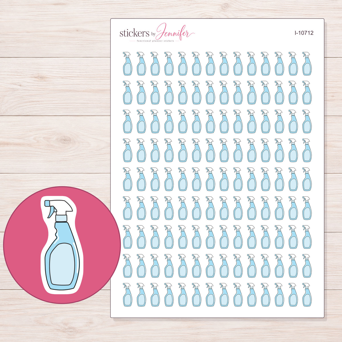 I-10712 planner sticker sheet with enlarged sticker detail