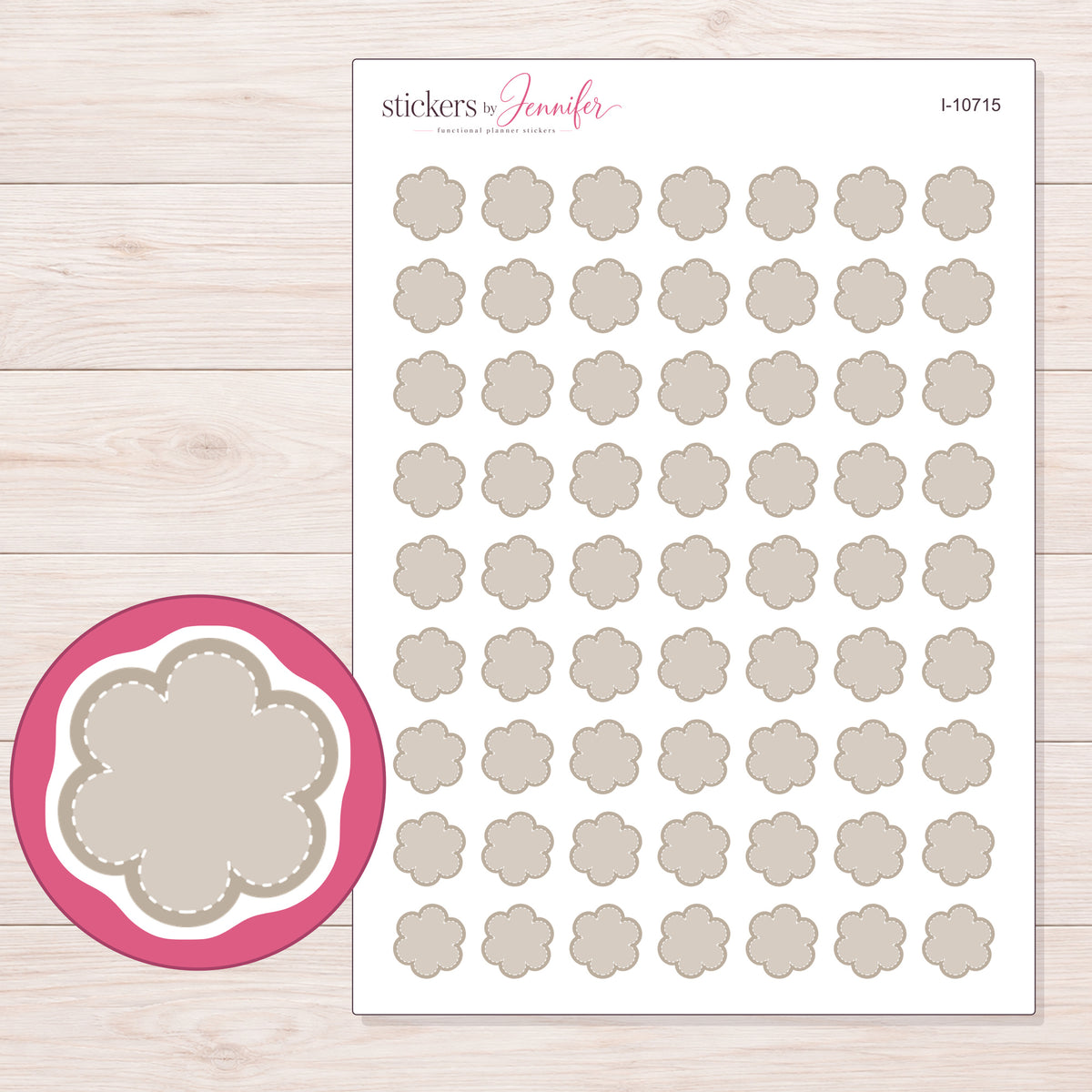 I-10715 planner sticker sheet with enlarged sticker detail