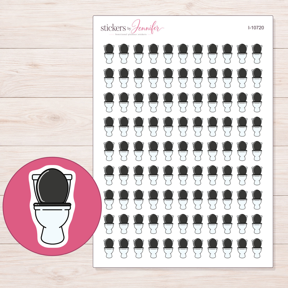I-10720 planner sticker sheet with enlarged sticker detail