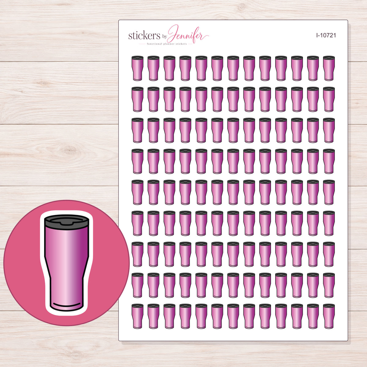 I-10721 planner sticker sheet with enlarged sticker detail