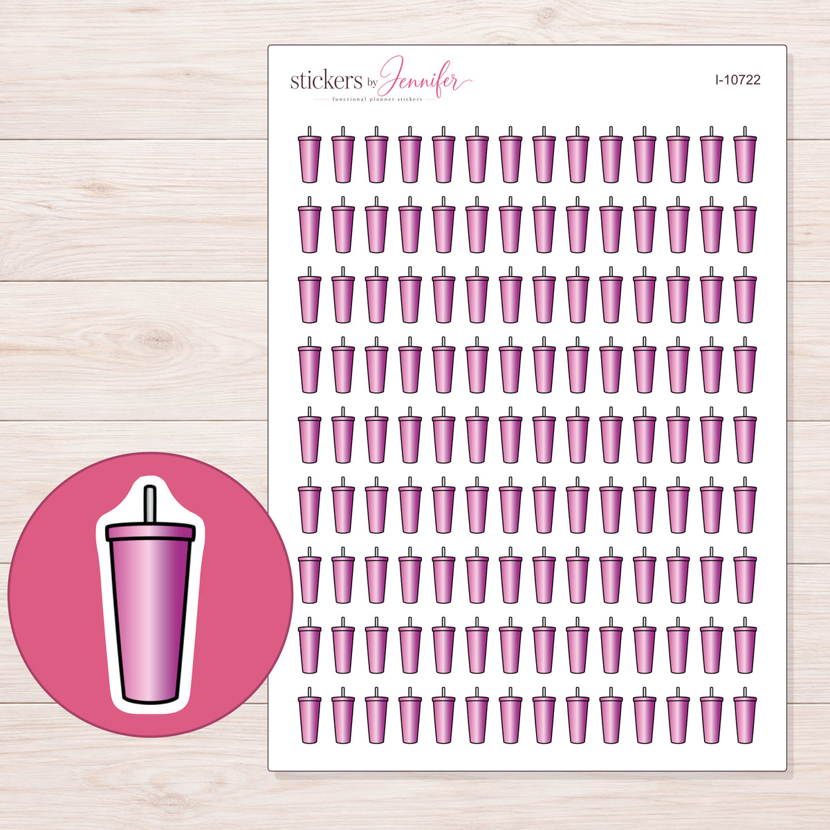 I-10722 planner sticker sheet with enlarged sticker detail