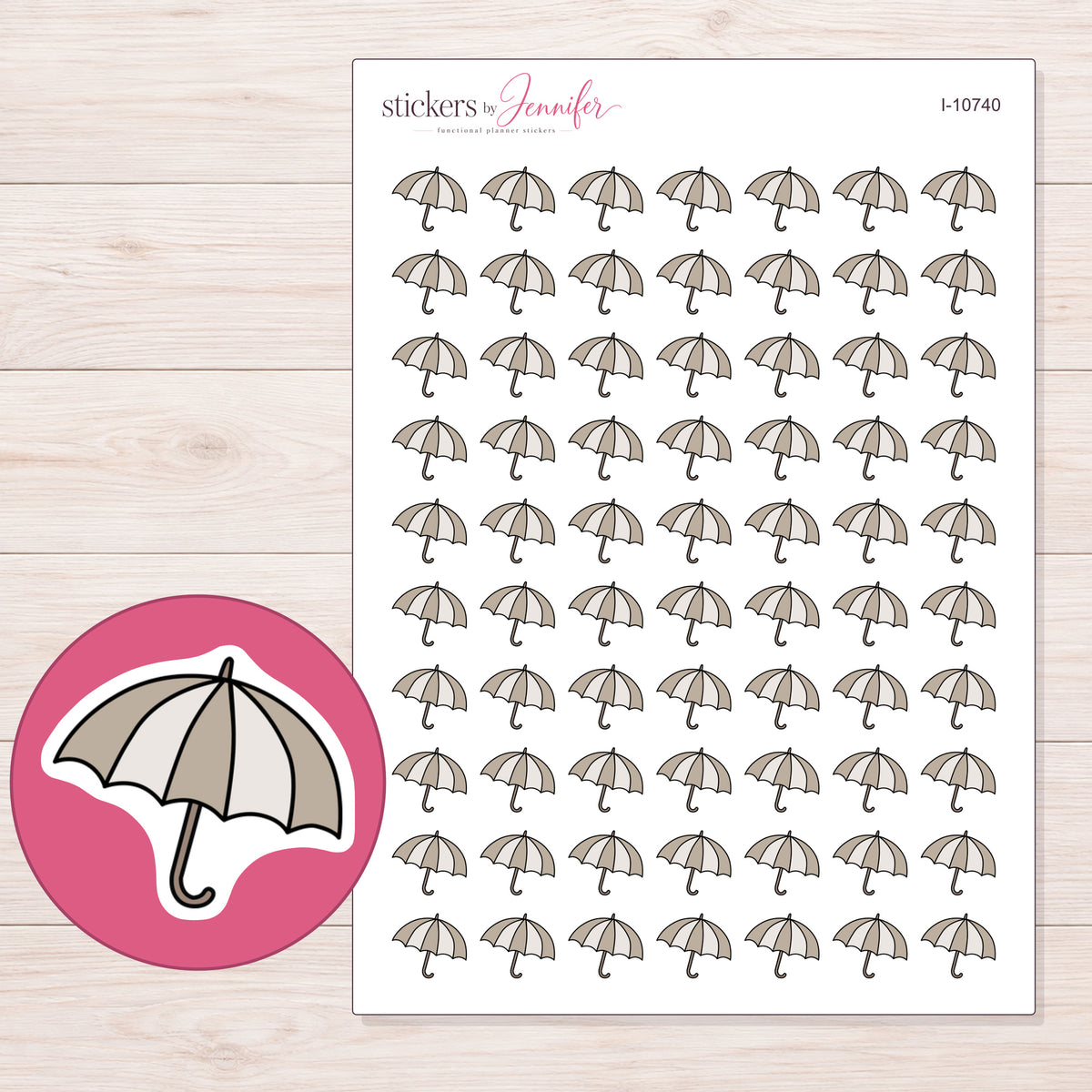 I-10740 planner sticker sheet with enlarged sticker detail